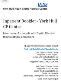 Inpatient booklet - York Hull