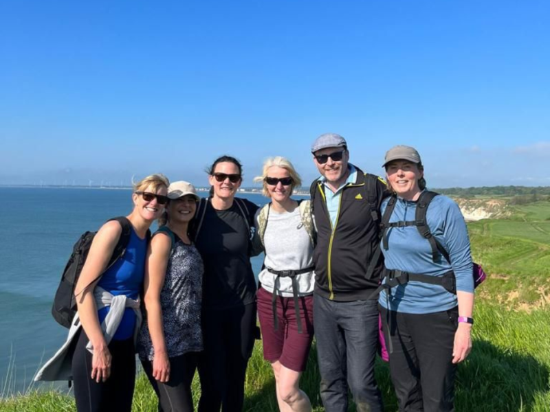 Team doing Coast to coast walk