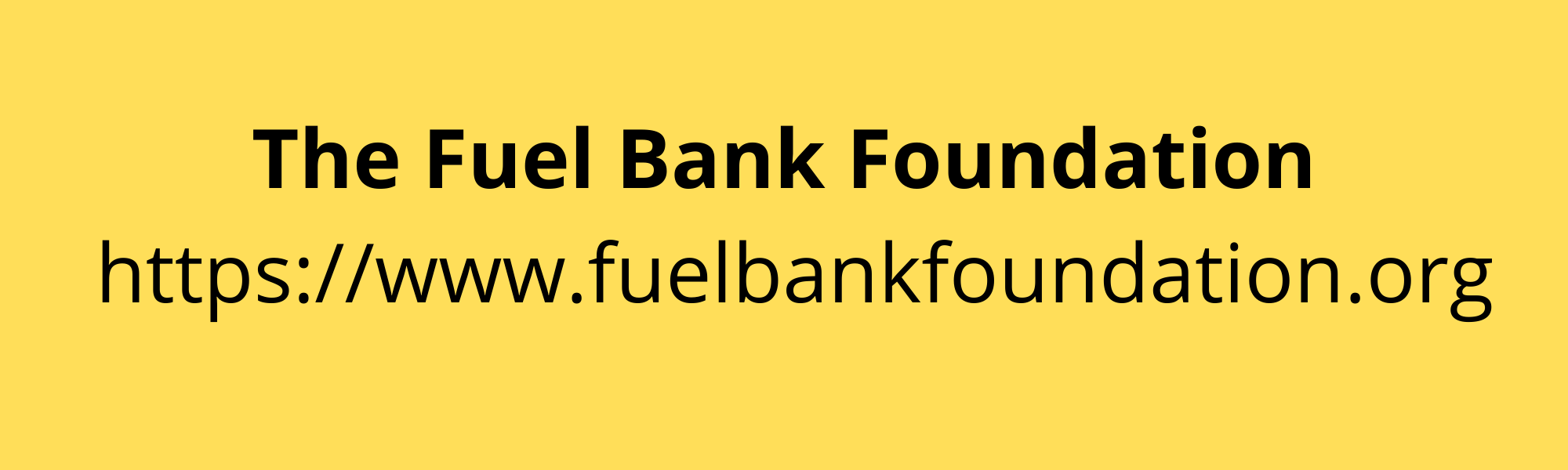 The fuel bank foundation