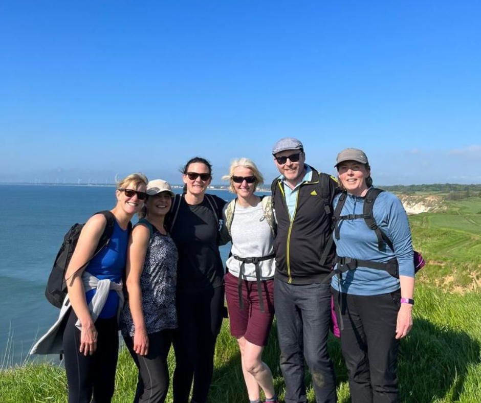 Team doing Coast to coast walk